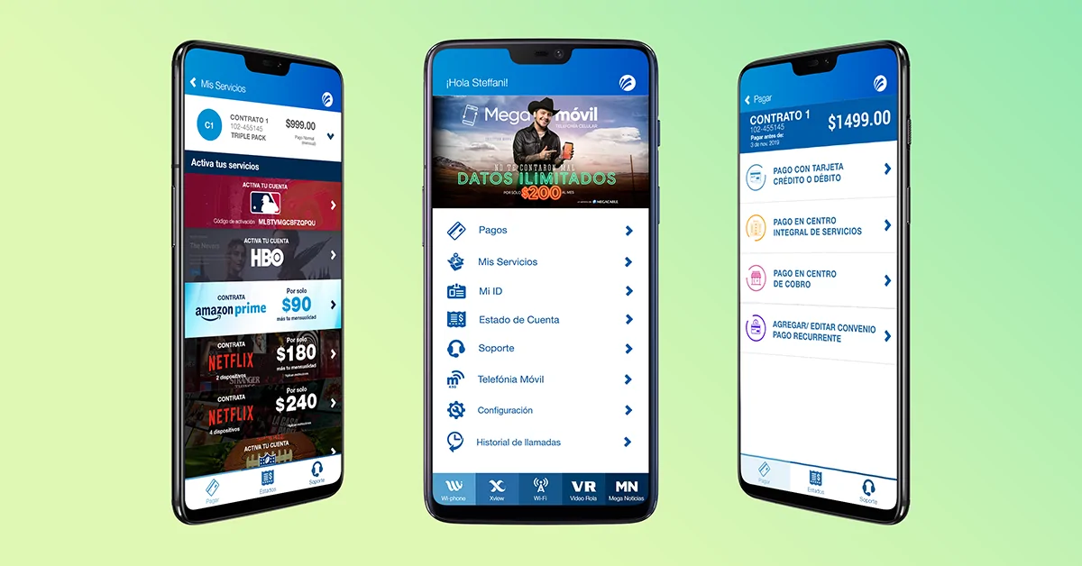 Comparativa UI - Mega App V1 a Mega App V2