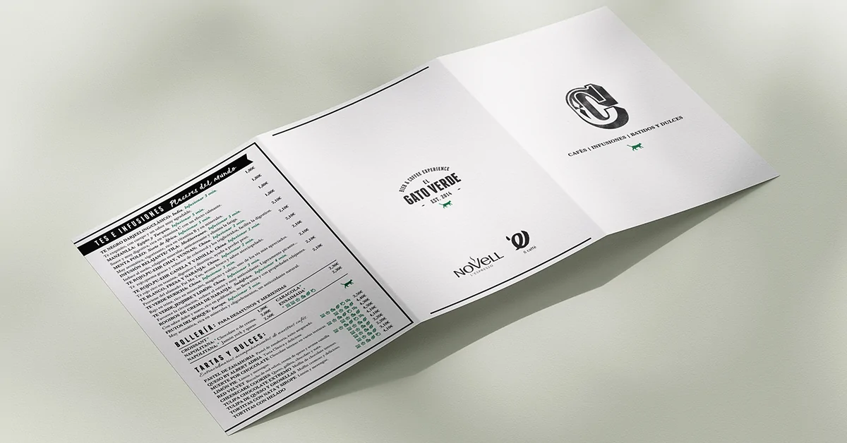 Diseño Layout de Menú - Exterior - Gato Verde