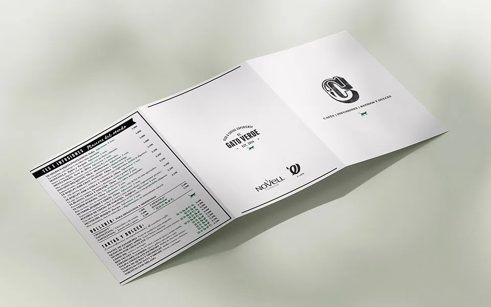 Diseño Layout de Menú - Exterior - Gato Verde