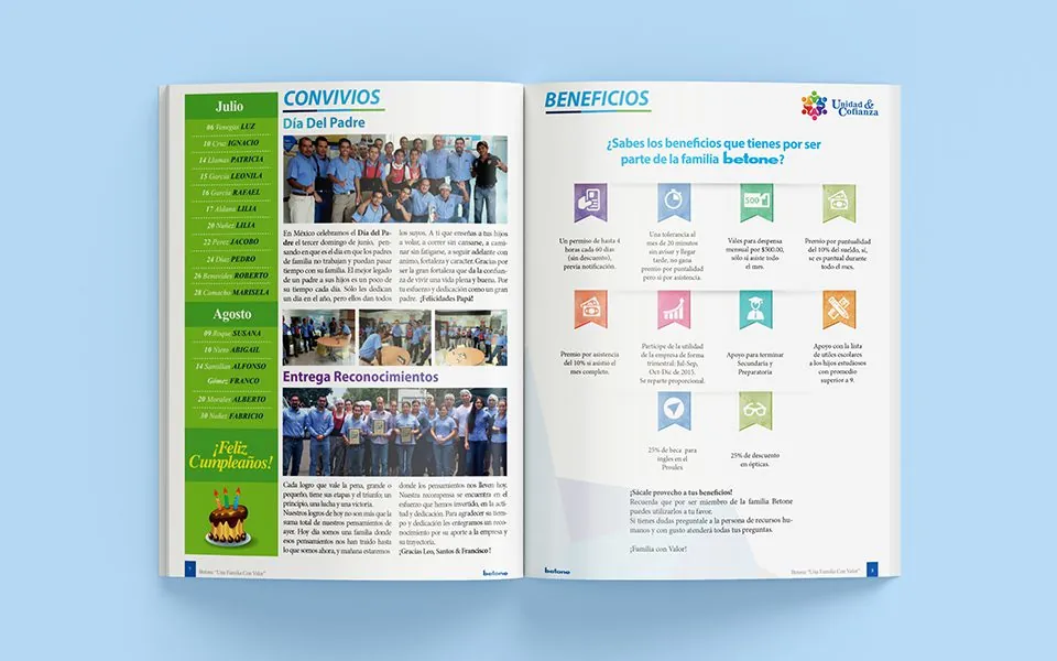 Diseño de Layout para Revista - Betone