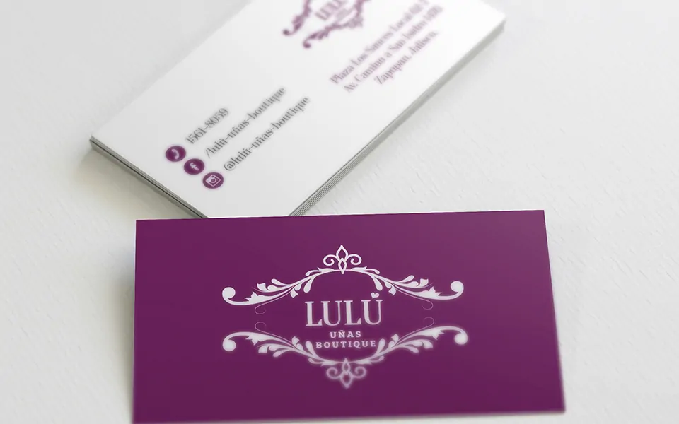 Lulú Uñas Boutique - Tarjetas de Presentación